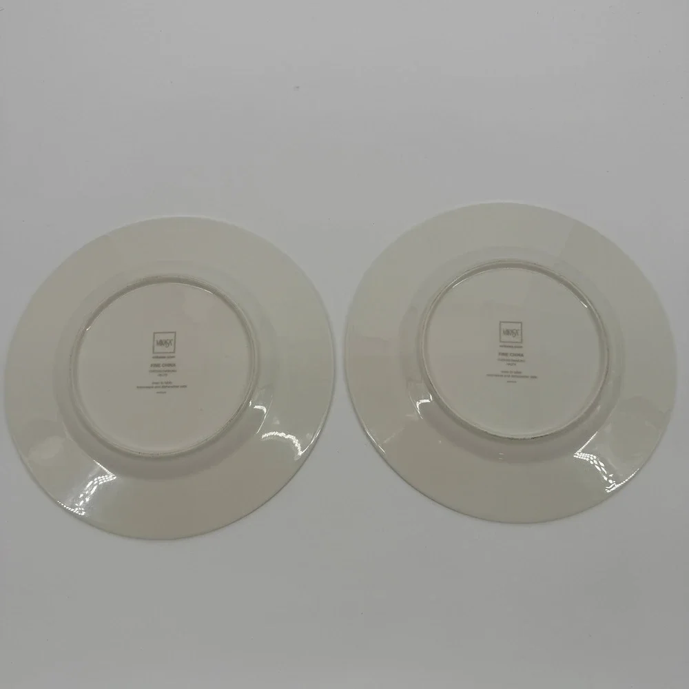 Mikasa Cheers Diamond White Fine China Plates HK278 Set of 2 Oven to Table
